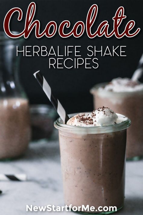 Chocolate Herbalife shake recipes are a wonderful way to get into meal replacement shakes and lose weight in a healthy way. Herbalife Meal Replacement Shakes, Chocolate Shake Recipe, Chocolate Oreo Cheesecake, Frozen Hot Chocolate Recipe, Herbal Life Shakes, Iced Chocolate, Peanut Butter Shake, Cake Brownie, Herbalife Shake Recipes