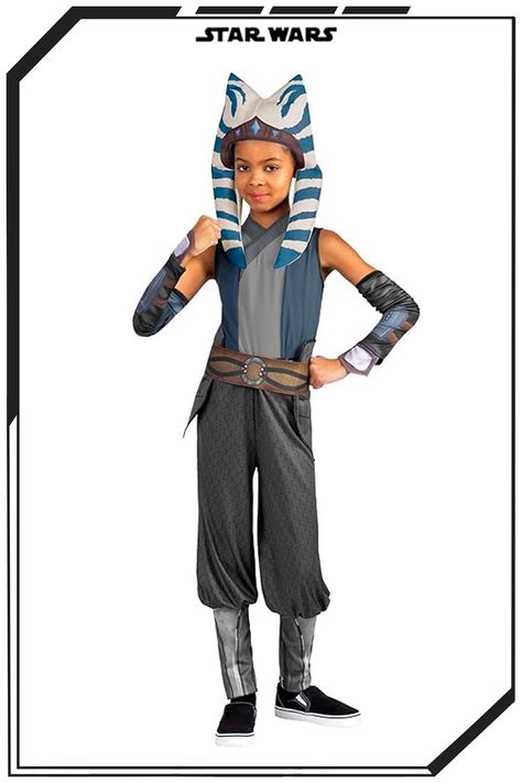 Forge your own path with the Star Wars Ahsoka Tano Youth Costume. Inspired by Ahsoka’s live action debut in The Mandalorian, this set of tunic, pants and armbands will transform you into a skilled force-wielding warrior. It’s cut from poly jersey and features a printed design to showcase her new battle attire. Costume also includes a fabric headpiece of her iconic Togruta head tails. Collect this Ahsoka Tano Youth Costume and pursue your own destiny. Officially licensed by Lucasfilm Ahsoka Tano Costume, Star Wars Girl, Star Wars Ahsoka Tano, Star Wars Ahsoka, Star Wars Costumes, Star Wars Kids, Ahsoka Tano, Anakin Skywalker, Star Wars Characters