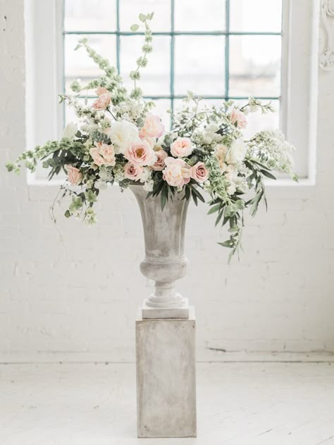 Introducing the New Rhiannon Bosse Brand! :: Rhiannon Bosse Blog Urn Arrangements, Large Floral Arrangements, Aisle Flowers, Church Flowers, Wedding Ceremony Flowers, Ceremony Flowers, Flower Inspiration, Wedding Arrangements, Deco Floral