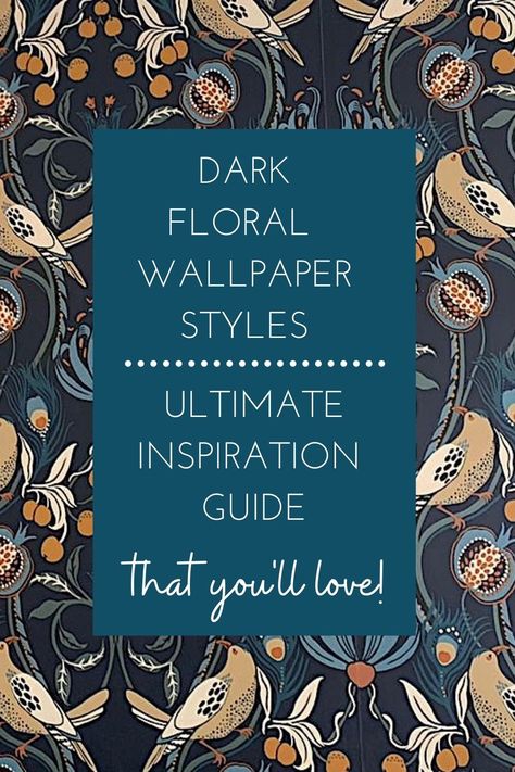 An Ultimate Inspiration Guide For Choosing Which Dark Floral Wallpaper Style Will Best Suit Your Home Bedroom Vanity Ideas, Dark Floral Wallpaper, Nautical Chic, Unique Bedroom, Vanity Ideas, Bedroom Vanity, Small Space Solutions, Home Decor Projects, Dark Floral