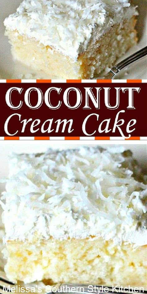 Cake Recipes Coconut, Best Coconut Cake Recipe, Coconut Cream Cake, Coconut Cake Recipe, Coconut Desserts, Gateaux Cake, Poke Cake, Coconut Recipes, Easter Dessert