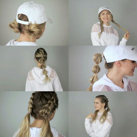 Kayley Melissa - Easy & Quick Workout Hairstyles Tutorial Cute Hiking Hairstyles, Easy Workout Hairstyles, Hiking Hair, Hiking Hairstyles, Heatless Hair Curlers, Hairstyles Tutorial, Easy Hairstyles Quick, Sport Hair, Gym Hairstyles