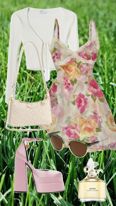 garden party outfit #party #garden #ootd #outfit #summer #outfitinspo #vintage #nature #flowers Garden Party Outfit, Outfit Party, Party Garden, Nature Flowers, Vintage Nature, Ootd Outfit, Outfit Summer, Create Collage, Creative Play