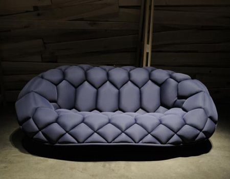 A range of upholstered seating called Quilt by Ronan and Erwan Bouroullec. Blow Up Furniture, Bouroullec Design, Inflatable Couch, Cheap Couch, Inflatable Furniture, Sofa Inspiration, Inflatable Sofa, Quilted Sofa, Unique Sofas