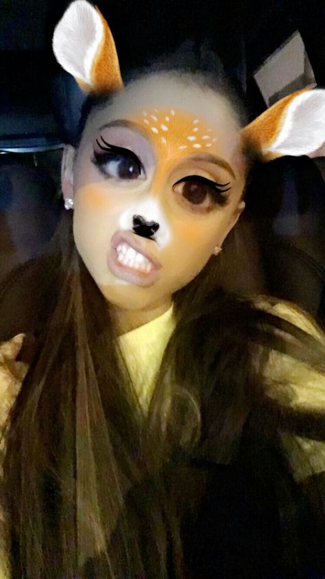 Ariana Grande Snapchat, Dangerous Woman Era, Ariana Grande Gif, Tiny Elephant, Snapchat Filter, Ariana G, Snapchat Filters, Dangerous Woman, Instagram And Snapchat