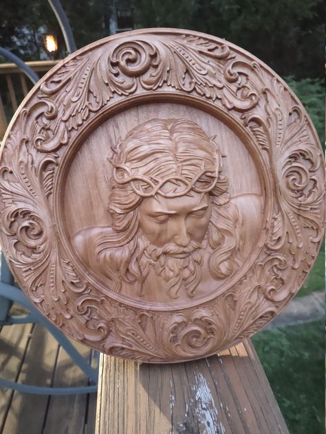 3d Wood Carving, Butcher Block Oil, Faith Church, Norse Vikings, Wolf Moon, Viking Warrior, Plate Holder, Wood Carvings, Cherry Wood