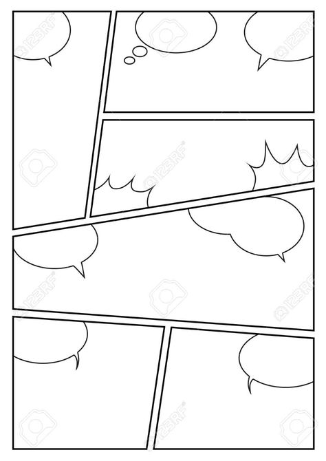 Comics Characters Drawing Easy, How To Make Manga Panels, Comic Base Reference, Comic Book Art Style Graphic Novels, Manga Base Comic, Box Design Drawing, Diy Comic Strip, Ideas Para Comics, Comic Book Art Style Tutorial