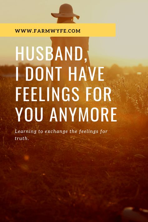 Husband, I don't have feelings for you anymore - The Farm Wyfe I Dont Feel Loved, Save Marriage, Angry Quote, Funny Marriage Advice, Marriage Advice Quotes, Love You Husband, Slow To Anger, Broken Marriage, Dont Love Me