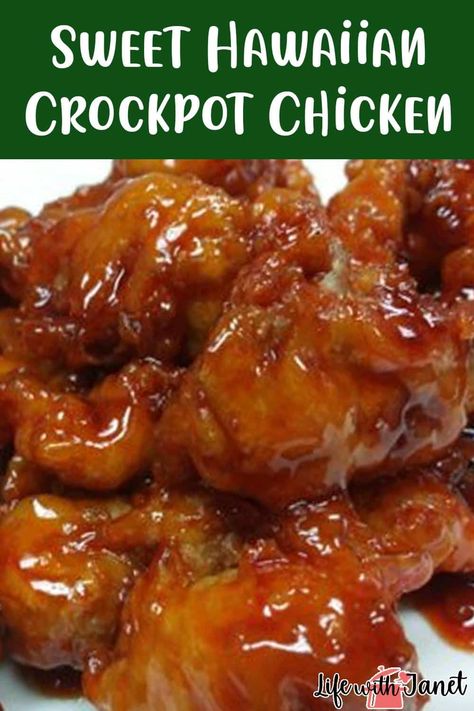 Sweet Hawaiian Crockpot Chicken Hawaii Chicken, Hawaiian Crockpot Chicken, Hawaiian Chicken Crockpot, Hawaiian Crockpot, Sweet Hawaiian Crockpot Chicken Recipe, Simple Family Meals, Chicken Crockpot Recipes Easy, Hawaiian Chicken, Chicken Crockpot