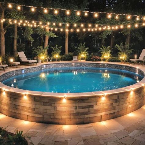 40 Must-See Above-Ground Pool Ideas for Every Backyard Swimming Pool And Hot Tub Ideas, Backyard Pool Bar Ideas, Luxury Above Ground Pool Ideas, Affordable Pool Ideas Backyard, Overground Pool Ideas, Half In Ground Pool Ideas, Luxury Above Ground Pool, Above Ground Hot Tub Ideas, Fun Backyards