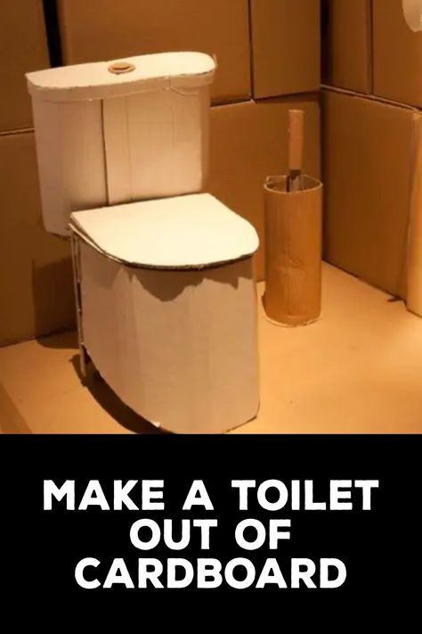 How to Make a Toilet Out of Cardboard Cardboard Toilet, Toilet Closet, Cardboard Design, Prank Gifts, Diy Toilet, Traditional Toilets, Toilet Design, Cardboard Tubes, Diy Cardboard