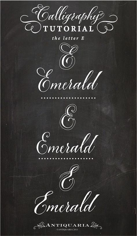 Calligraphy Tutorial | the Capital Letter "E" | Antiquaria | Bloglovin’ Calligraphy Doodles, English Calligraphy, Calligraphy Tutorial, Chalkboard Lettering, Copperplate Calligraphy, Fancy Letters, How To Write Calligraphy, Hand Lettering Fonts, Hand Lettering Alphabet