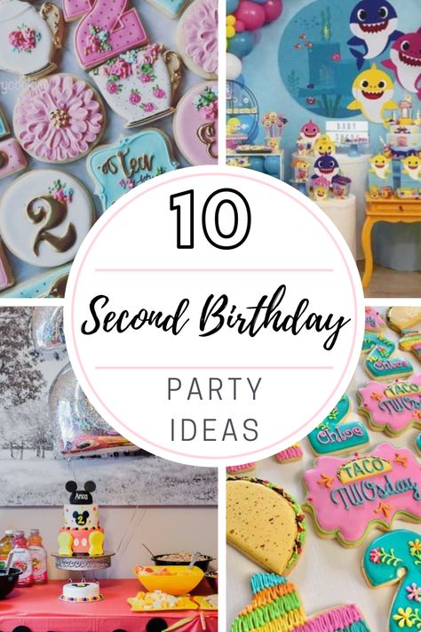 Ideas For A 2nd Birthday Party, Two Yr Old Birthday Theme, Diy 2nd Birthday, 2 Year Birthday Party Idea, Turning Two Birthday, Themes For 2nd Birthday, 2nd Themed Birthday Party, Birthday Themes For 2nd Birthday, 2 Year Birthday Theme Ideas