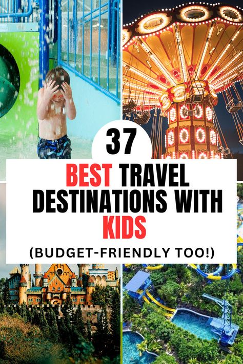 37 Best Travel Destinations With Kids (Budget Friendly!) Travel Destinations With Kids, Affordable Family Vacations, Kid Friendly Resorts, Kids Budget, Sabah Malaysia, Family Vacation Spots, Best Travel Destinations, Where To Travel, Best Family Vacations