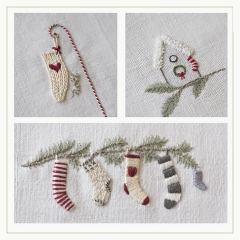 Digital — The Stitchery Mini Embroidery Patterns, Christmas Embroidery Ideas, Snowman Patterns, Christmas Hand Embroidery, Heirloom Christmas, Stocking Patterns, Mini Embroidery, Miniature Embroidery, Felt Crafts Christmas