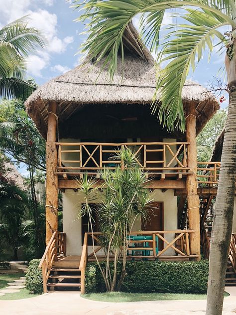 Ten Year Wedding Anniversary, Coco Tulum, Tropical Beach Houses, Tulum Travel Guide, Hut House, Tropical House Design, Tulum Travel, Bamboo House Design, Bali House