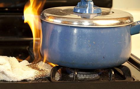 Two of five house fires are caused by cooking. Learn about cooking safety to help prevent cooking fires with Travelers. Fire Safety Tips, Kitchen Safety, Bob Vila, Real Fire, Fire Prevention, Fire Hazard, Home Protection, Fire Protection, House Fire