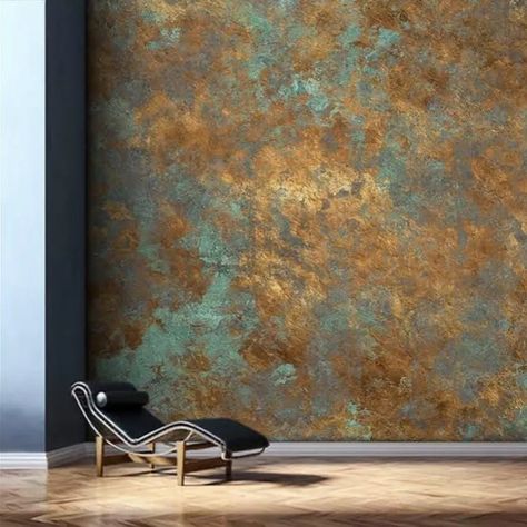 Old Rusty Wall Mural, Old Copper Textured, Rusty Look Copper Wallpaper, Concrete Look Wallpaper, Abstract Peel Stick Wallpaper, Home decor #old #rusty #oldcopper #rustylook #concrete #abstractart #blackwallpaper #blacktropical #blacktropicalwallpaper#leaf #leaftropical #peelandstickwallpaper #homedecor #blackandwhite #removablewallpaper #tropicalwallpaper #floral #patternwallpaper #floralwallpaper #exquisite #darkfloral #peelandstickwallpaper #vintageflowers #mixedflowers #homedecor #homedes... Wallpaper Deco, Wallpaper Concrete, Copper Bedroom, Stairway Wall, Copper Wallpaper, Tapete Gold, Textures Murales, Accent Wall Designs, Look Wallpaper