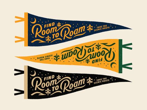 Room to Roam Pennant by Spoon & Spear #pennant #outdoors Pennant Flag, Pennant Banners, Flag Logo, Scenic Routes, Oui Oui, Free Hd Wallpapers, Flag Design, Graphic Design Inspiration, Design Logo