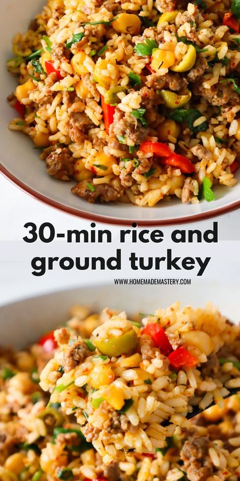 You thought you knew healthy ground turkey recipes and so did I! But boy was I wrong. These inspired recipes totally shake up mid-week meals. Ground Turkey And Rice, Healthy Ground Turkey Recipes, Best Ground Turkey Recipes, Turkey And Rice, Ground Turkey Recipes Easy, Ground Turkey Recipes Healthy, Healthy Ground Turkey, Rice Skillet, Meals Ideas