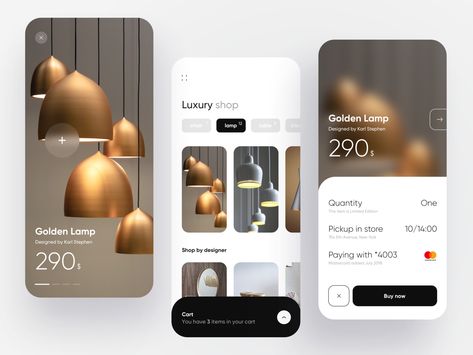 Luxury e-commerce by Lorenzo Perniciaro for RonDesignLab on Dribbble Ux Trends, Light App, Website Design Layout, App Ui Design, Ui Inspiration, Screen Design, Mobile App Design, Mobile Ui, Interface Design