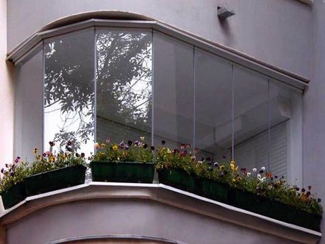 10 Home Redesign Ideas, Room Extension with Small Balcony Balcony Extension, Glass Balcony Ideas, Curved Balcony, Enclosed Balcony, Dove House, Glass Balcony, House Redesign, Container Garden Design, Room Extensions