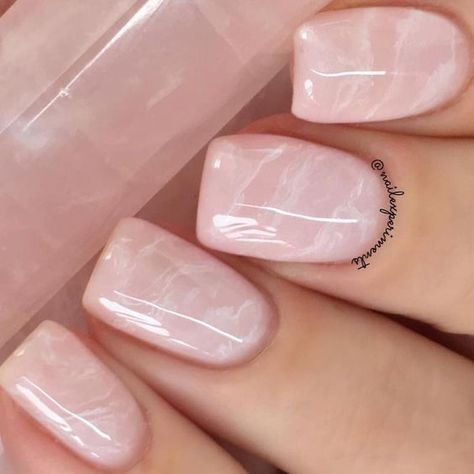 Rose Quartz Nails, Water Nails, Marble Nail Designs, Quartz Nail, Subtle Nails, Inspired Nails, Rose Nails, Outdoor Stuff, Super Nails