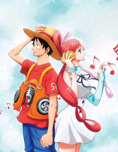 One Piece Luffy And Uta, One Piece Film Red Poster, One Piece Uta Fanart, Luffy And Uta, Luffy X Uta, One Piece Film Red, Anime Magazine, One Piece Games, One Piece Photos