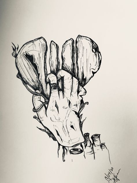 Breakup Tattoo Ideas Men, Breakup Painting Ideas, Heartbreak Aesthetique Sketch, Heart Break Tattoos Men, Breakup Drawing Reference, Cold Hearted Tattoo Ideas, Dark Heartbreak Aesthetique, Cold Hearted Tattoo, Cold Heart Tattoo