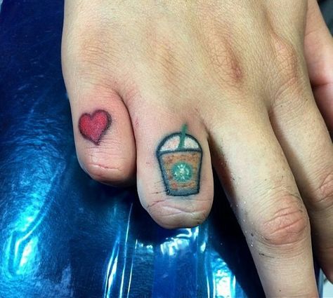 Pin for Later: Prepare to Obsess Over the Cutest Food Tattoos You've Ever Seen The Realest Starbucks Obsession Starbucks Tattoo, Tat Inspiration, Horrible Tattoos, Food Tattoos, Bad Tattoos, Get A Tattoo, Food Guide, Cute Food, The Cutest