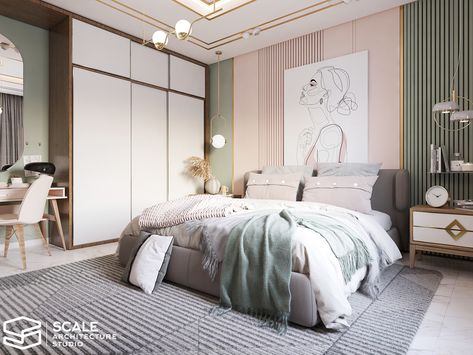 Modern Girl Bedroom, Contemporary Girls Bedroom, Living Room Designs India, Bedroom Behance, Contemporary Bedrooms, Indian Bedroom Decor, Modern Luxury Bedroom, Luxury Bedroom Design, Casas The Sims 4