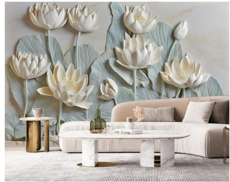 Plaster Wallpaper, 3d Murals, 3d Wallpaper Design, Mural Home, Murals Wallpaper, Smooth Walls, Wallpaper Designs, Mural Wall Art, Wallpaper Living Room