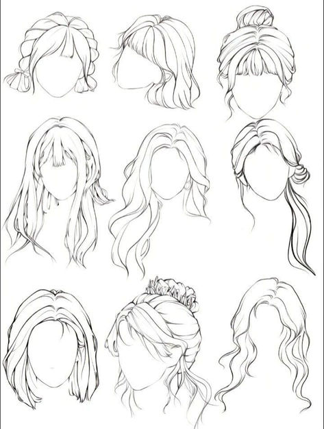 I hate to see anything go to waste, and as an artist, I'm always looking for new and inexpensive materials to use in my creations. Here is a series of bird sculptures that show how recycled art can come to life! Drawing Hair Tutorial, 얼굴 드로잉, Drawing Hair, Fashion Drawing Sketches, Fashion Drawing Tutorial, Hair Sketch, Seni Dan Kraf, Pencil Drawings Easy, Sketches Tutorial