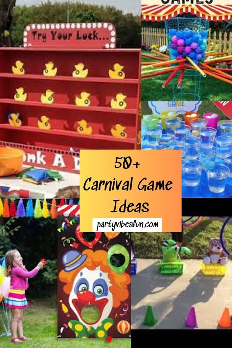 Discover 50+ creative carnival game ideas that will bring excitement and joy to any party or event! From classic carnival games to unique twists, there's something here for kids, teens, and adults alike. Perfect for backyard parties, school fairs, or family gatherings, these ideas are sure to make your event unforgettable! 🎪 #CarnivalGames #PartyIdeas #FunForAllAges #FamilyFun #DIYGames #CarnivalParty #EventPlanning #KidsActivities #BackyardCarnival Kids Carnival Birthday Party Games, Diy Fall Carnival Games For Kids, Carnival Games Diy Easy, Carnaval Games Diy, Carnival Math Activities, Carnival Games For Elementary School, Carnival Games Christmas, Winter Carnival Games Outdoor, Carnival Punch Card