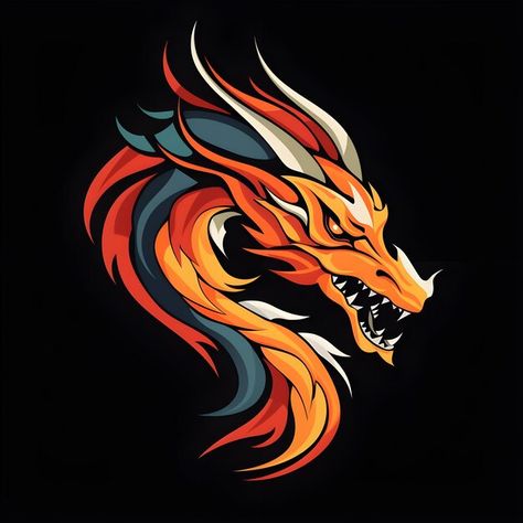 Photo chinese symbol of animal zodiac dr... | Premium Photo #Freepik #photo Dragon Designs Artworks, Chinese Dragon Head, Chinese Zodiac Dragon Art, Chinese Dragon Vector, Fire Rabbit Chinese Zodiac, Wood Dragon Chinese Zodiac, Truk Besar, Logo Dragon, Dragon Icon