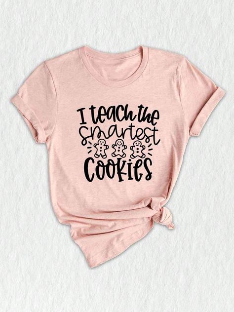 Introducing our latest design - the "I Teach Smartest Cookies" Teacher Shirt! ✨ This Winter Holiday Tee is perfect for all the Xmas-loving teachers out there who are ready to spread some holiday cheer in the classroom.  Whether you're looking for a fun Back to School Shirt or a Teacher Life Shirt that showcases your love for teaching, this trendy and stylish tee is for you!  The design on this Teacher Saying Shirt features a festive holiday theme, with a cute Christmas gnome surrounded by a pile of delicious cookies!  It's a perfect representation of the joy and warmth that the holiday season brings, while highlighting the important role that teachers play in shaping young minds.   Made with premium quality materials, this Ready for Class Tee offers unmatched comfort and durability. It's d Teacher Winter Shirts, Preschool Teacher Christmas Shirts, Teacher Fall Shirts, Teacher Shirts Designs, Teacher Christmas Shirts, Circuit Shirts, Cookie Shirt, Family Reunion Shirts, Reunion Shirts