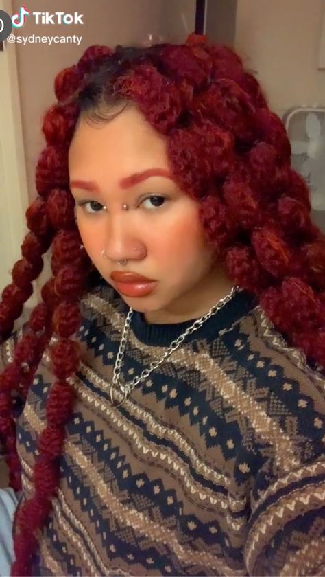 Ginger Bubble Braids, Poodle Puff Braids, Poodle Puffs Natural Hair, Heart Hairstyle Braids, Poodle Puffs Hairstyle, Bubble Braids Black Women, Crazy Hairstyles For Women, Bubbles Braids, Puff Braids