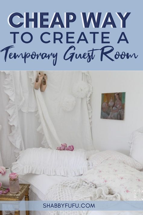 How to create a very private temporary guest room when you don't have a dedicated space to house guests. A fun space that can be duplicated for your kids playtime too!   #guestroom #guests #spareroom #bedroom #bedroomideas #creativedecorating #interiordesign #interiorstyling #shabbychic #kidsroom #sff225 Guest Room Idea, Guest Room Decor, Room Idea, Household Tips, Price Range, Interior Design Trends, Creative Decor, Living Room Interior, Guest Bedroom