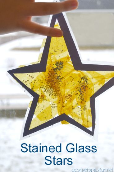 Make a Stained Glass Star Suncatcher or many of them to decorate your windows when you make this fun Christmas craft for kids. Night Sky Crafts For Kids, Star Suncatcher, Stained Glass Star, Star Craft, Christmas Stars, Star Paper, Craft Christmas, Fun Christmas Crafts, Stars Craft