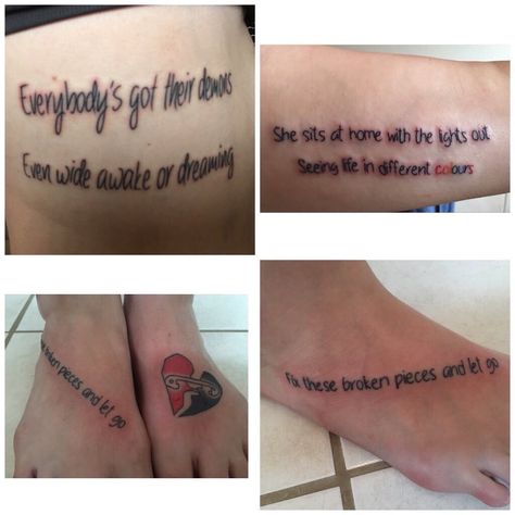 5SOS Tattoo  Unpredictable lyrics, Broken Pieces Lyrics, Jet Black Heart Lyrics 5 Seconds Of Summer Tattoo, Tattoo Ideas Lyrics, Summer Tattoo Ideas, 5sos Tattoo, Tattoo Lyrics, Black Heart Tattoos, Song Tattoos, Jet Black Heart, Small Quote Tattoos