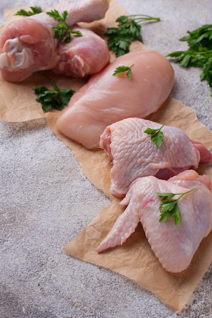 Chicken, Instagram, Fish, Chicken Meat, Raw Chicken, Chicken Thighs, Premium Photo, Meat, Stock Photos