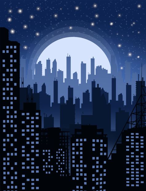 City lights, on ArtStation at https://www.artstation.com/artwork/Ar4Ngo Art With Flo, Batman City, Skyline Mural, The City At Night, Hoco 2024, Drawing In Procreate, City Lights At Night, City Artwork, Night Illustration