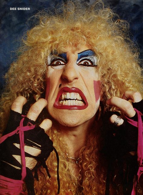 Dee Snider 80s, Rock Eye Makeup, 80s Rocker Makeup, 80s Rock Star, Airbrush Projects, Rock Star Makeup, 80s Rock Aesthetic, Rocker Makeup, Roll Eyes