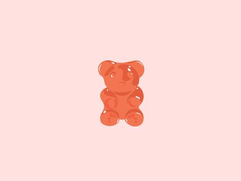 Gummy Bears Illustration, Gummy Illustration, Gummy Bear Illustration, Haribo Gummy Bears, Bear Gif, Jelly Bears, Branding Illustration, Bear Illustration, First Trimester