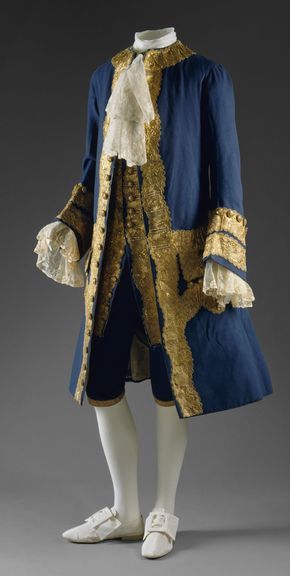 French Revolution Fashion | Aristocratic finery typical in Europe prior to the French Revolution. Blue And Gold, Gold, Blue, White, Art