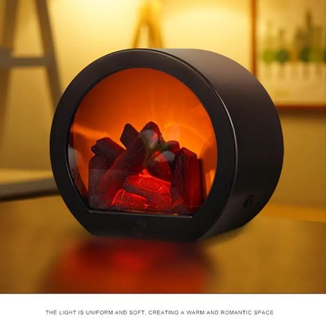 Rechargeable smart touch flame Fireplace Lantern, Retro Fireplace, Electric Log Burner, Lanterns Fireplace, Tabletop Fireplaces, Fireplace Mantle Decor, Fireplace Lighting, Lamp 3d, Entry Decor