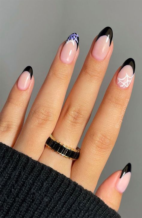 Oval Nails Designs, Halloween Nail Ideas, Diy Nails Stickers, Cute Halloween Nails, Festive Nail Art, October Nails, Halloween Nail Designs, Festival Nails, Halloween Nail