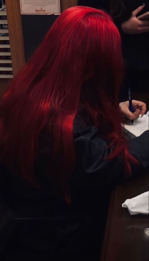 Blood Red Hair, Wine Hair, Red Hair Inspo, Dyed Red Hair, Bright Red Hair, Long Red Hair, Girls With Red Hair, Haircut And Color, Dye My Hair