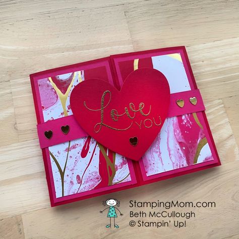 Hearts of Elegance Fun Fold Stampin Up Valentine Cards 2024, Hearts Of Elegance Stampin Up Cards, Stampin Up Hearts Of Elegance, Stampin Up Cards Newest, Stampinup Cards Newest, Beautiful Valentine Cards, Valentine Heart Card, Christmas Gift Packaging, Fun Folds