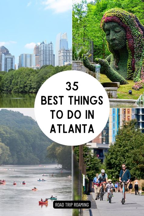 Do you make sure to see the main attractions, but also go places that are not as well-known? If so, things to do in Atlanta should definitely be on your list! Atlanta Travel Guide, Things To Do In Georgia, Things To Do In Atlanta, Stone Mountain Park, Atlanta Travel, Piedmont Park, Georgia Travel, Us Road Trip, Usa Travel Guide